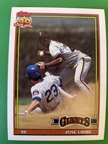 1991 Topps Base Set #158 Jose Uribe