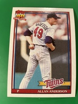 1991 Topps Base Set #223 Allan Anderson