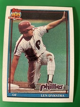 1991 Topps Base Set #345 Lenny Dykstra