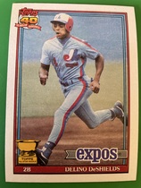 1991 Topps Base Set #432 Delino DeShields