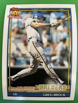 1991 Topps Base Set #663 Greg Brock