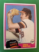 1981 Topps Base Set #111 Greg Minton