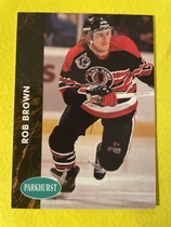 1991 Parkhurst Base Set #258 Rob Brown