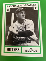 1982 TCMA Greatest Hitters White Backs #26 Al Simmons
