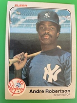1983 Fleer Base Set #396 Andre Robertson