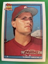 1991 Topps Base Set #486 Tommy Greene
