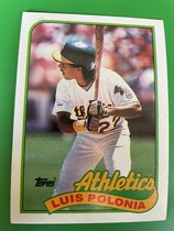 1989 Topps Base Set #424 Luis Polonia