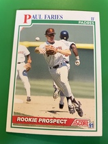 1991 Score Base Set #711 Paul Faries
