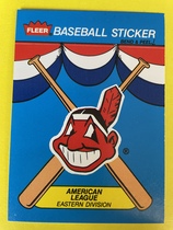 1989 Fleer Team Logo Stickers #12 Indians