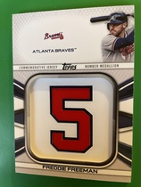 2022 Topps Player Jersey Number Medallion Commemorative Relics #JNM-FF Freddie Freeman