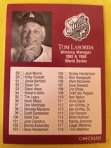 1991 Studio Base Set #262 Checklist-T.Lasorda