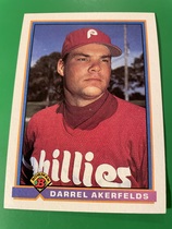 1991 Bowman Base Set #493 Darrel Akerfelds
