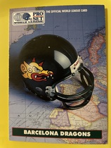 1991 Pro Set WLAF Helmets #1 Barcelona Dragons