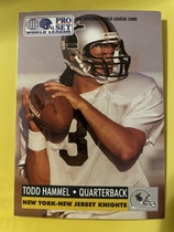 1991 Pro Set WLAF Inserts #WL19 Todd Hammel