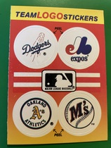 1991 Fleer Team Logo Stickers #NNO Athletics|Dodgers|Expos|Mariners