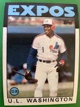 1986 Topps Base Set #113 U L Washington