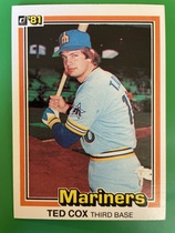 1981 Donruss Base Set #283 Ted Cox