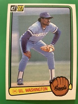 1983 Donruss Base Set #490 U L Washington