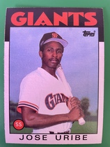 1986 Topps Base Set #12 Jose Uribe