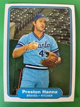 1982 Fleer Base Set #435 Preston Hanna