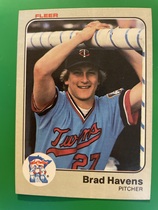 1983 Fleer Base Set #615 Brad Havens