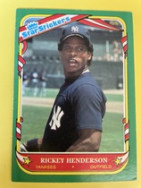 1987 Fleer Star Stickers #56 Rickey Henderson