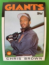 1986 Topps Base Set #383 Chris Brown