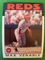 1986 Topps Base Set #428 Max Venable