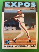 1986 Topps Base Set #448 Herm Winningham