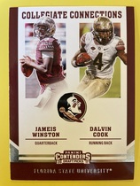 2017 Panini Contenders Draft Picks Collegiate Connections #7 Dalvin Cook|Jameis Winston