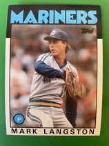 1986 Topps Base Set #495 Mark Langston