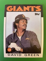 1986 Topps Base Set #727 David Green