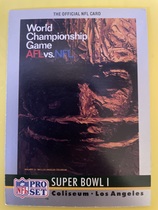 1990 Pro Set Theme Art #1 Super Bowl I