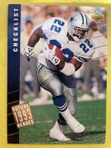 1993 Upper Deck Future Heroes #45 Emmitt Smith|Checklist