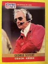 1990 Pro Set Base Set #299 George Seifert