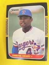 1987 Donruss Base Set #637 Dwayne Henry