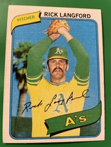 1980 Topps Base Set #546 Rick Langford