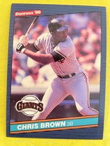 1986 Donruss Base Set #553 Chris Brown