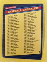 1986 Donruss Base Set #CL3 Checklist 235-338