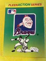 1990 Fleer Action Series Team Stickers #NNO Braves