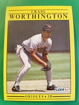 1991 Fleer Base Set #496 Craig Worthington