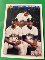 1992 Upper Deck Base Set #85 Ken Griffey Jr|Ken Griffey Sr|Craig Griffey