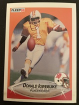 1990 Fleer Base Set #350 Donald Igwebuike