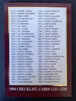 1994 Conlon TSN #1320 Checklist