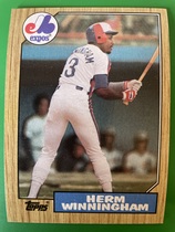 1987 Topps Base Set #141 Herm Winningham