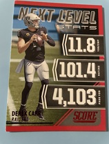 2021 Score Next Level Stats Red #NL5 Derek Carr