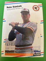 1988 Fleer Base Set #573 Pete Stanicek