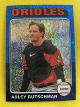 2024 Topps Heritage Chrome Blue Sparkle Refractor #188 Adley Rutschman