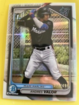 2024 Bowman Chrome Prospects Refractor #BCP-196 Andres Valor
