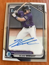 2024 Bowman Chrome Draft Prospect Autos #CPA-BW Blake Wright
